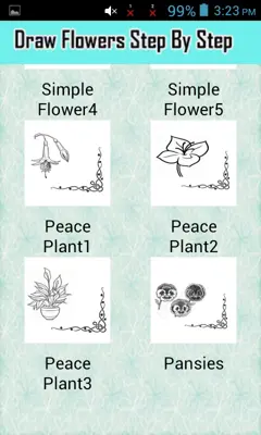 Draw Flowers android App screenshot 2